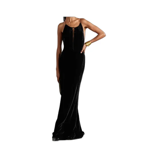 Maxime Cutout Velvet Maxi Dress
