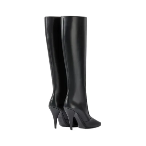 Sliced Square Boots In Shiny Leather