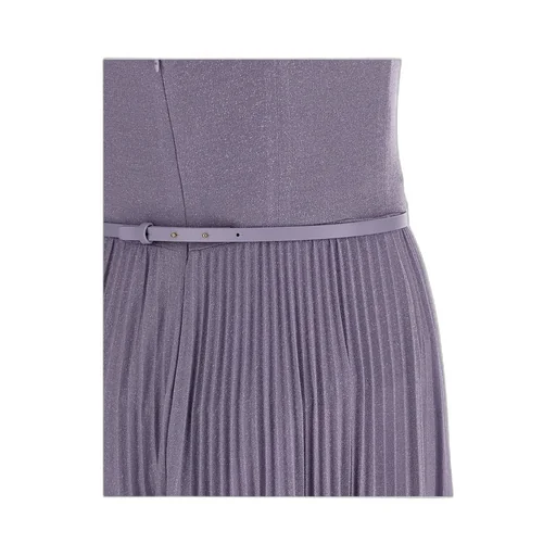 Elisabetta Franchi Pleated Spaghetti Strap Maxi Dress