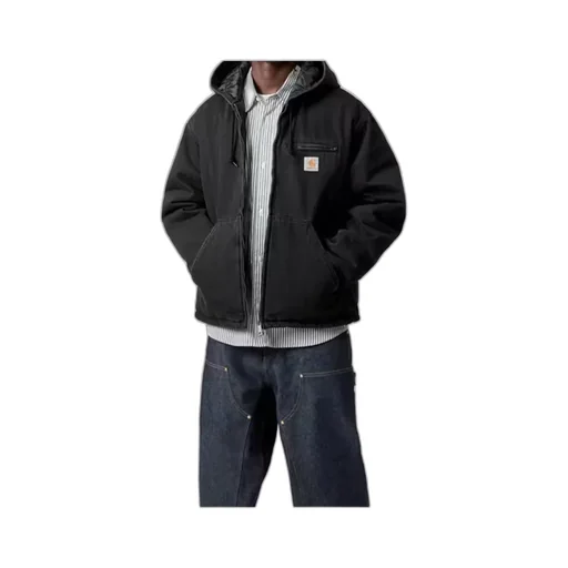Carhartt Wip Cleveland Hooded Zipped Denim Jacket