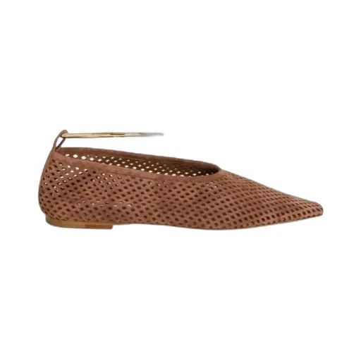 Jil Sander Pointed Toe Perforated Ballet Flats
