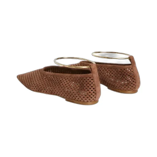 Jil Sander Pointed Toe Perforated Ballet Flats