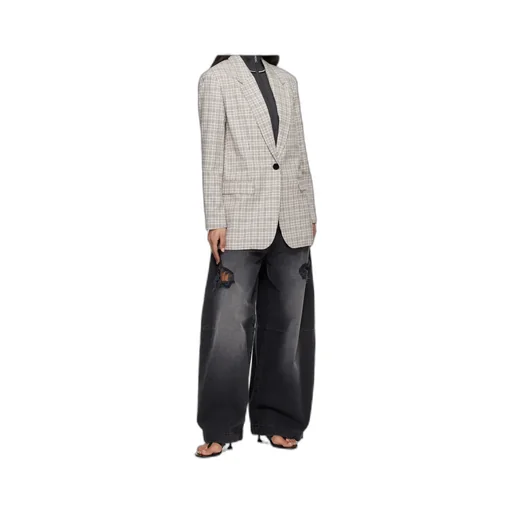 Plaid Pattern Suit Jacket
