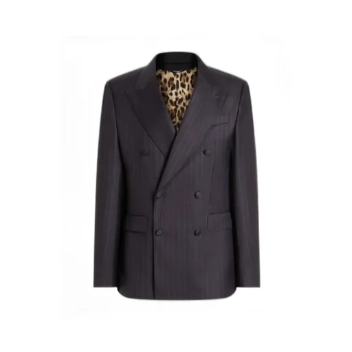 Dolce & Gabbana Double-Breasted Pinstriped Blazer