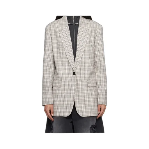 Plaid Pattern Suit Jacket