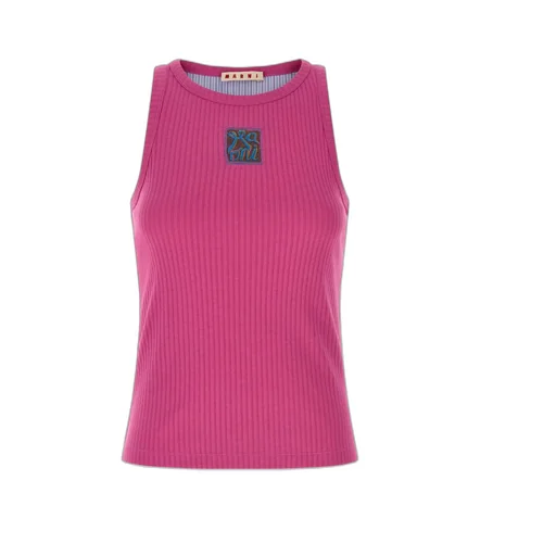 Marni Logo Patch Knitted Tank Top