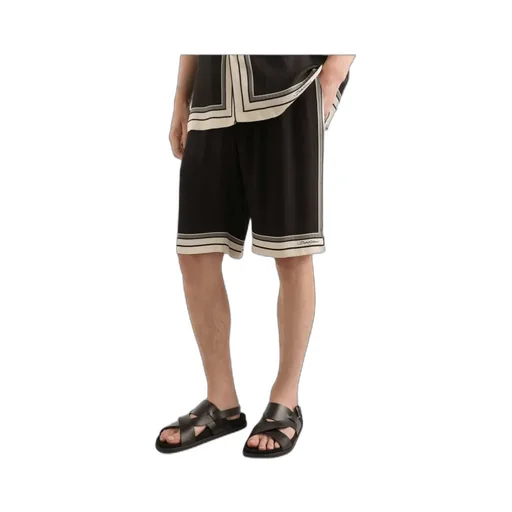 Dolce & Gabbana Stripe Printed Vanity Bermuda Shorts
