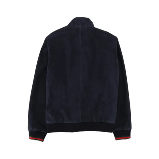 Gucci Web Detailed Leather Jacket