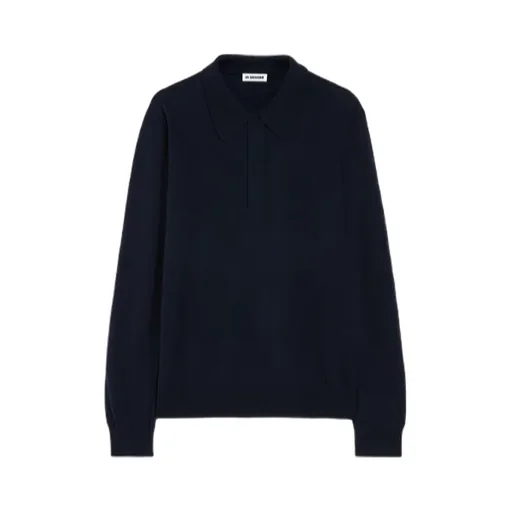 Lightweight Wool Polo Sweater