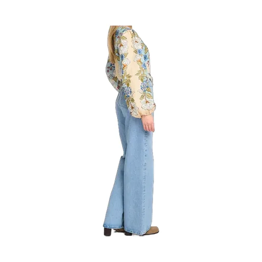 Printed Long-Sleeved Blouse
