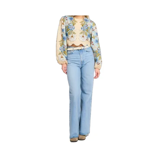 Printed Long-Sleeved Blouse