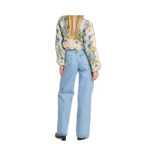 Printed Long-Sleeved Blouse