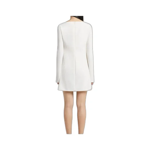 CourrÈGes Buckle-Detailed Long-Sleeved Dress