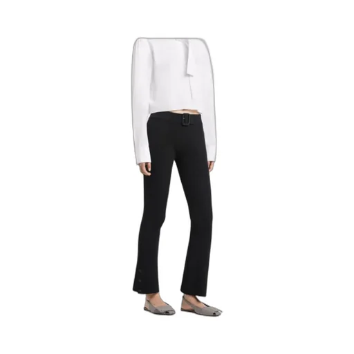 CourrÈGes Belted Flared Trousers