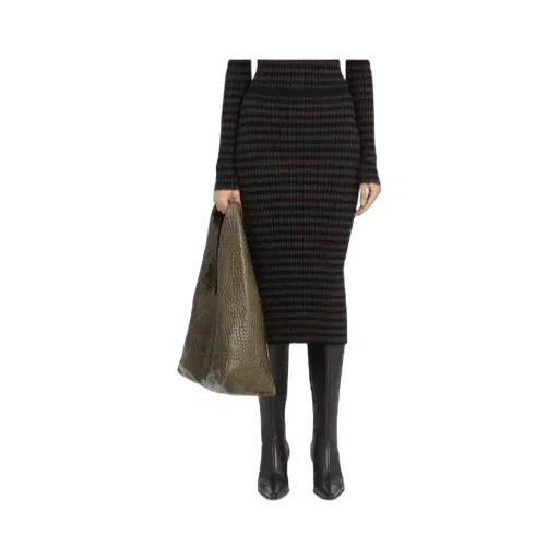 Mm6 Maison Margiela Checkered Midi Skirt