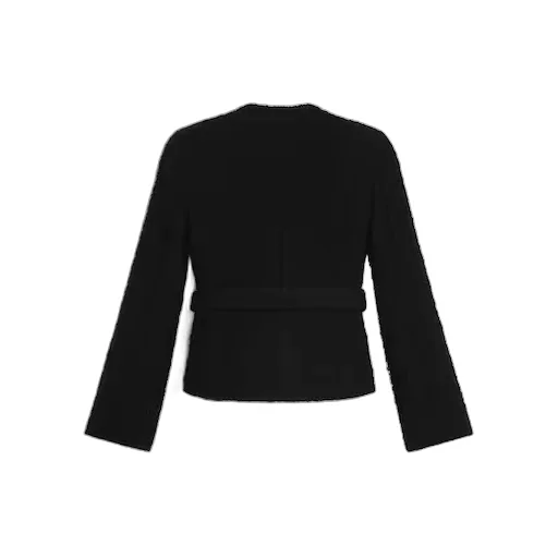 Jacket In Cashmere And Wool Natté