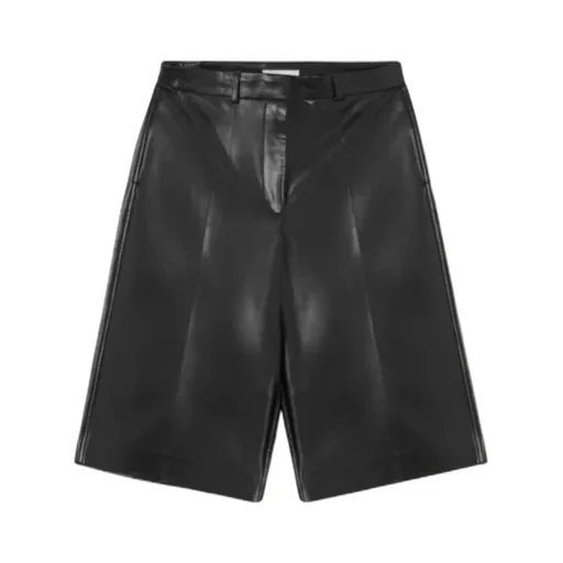 Wide-Leg Vegan Bermuda Shorts