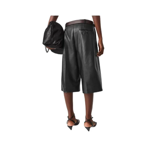 Wide-Leg Vegan Bermuda Shorts