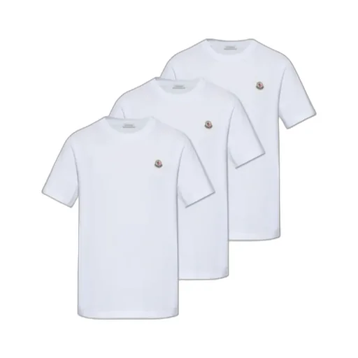 Moncler 3 Packs Logo Patch Crewneck T-Shirts