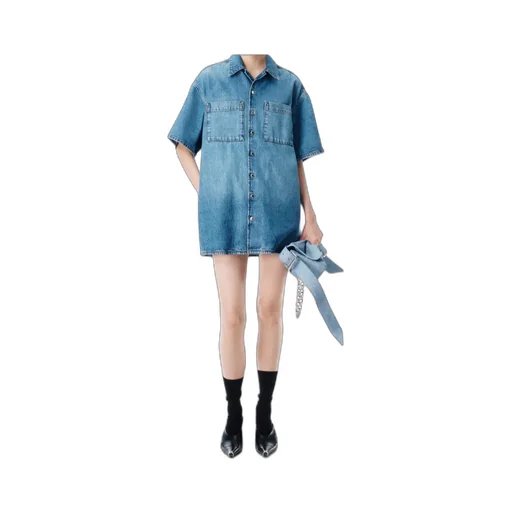 Alexander Wang Boxy Denim Shirtdress