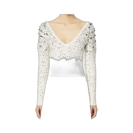Long-Sleeved V-Neck Sweater