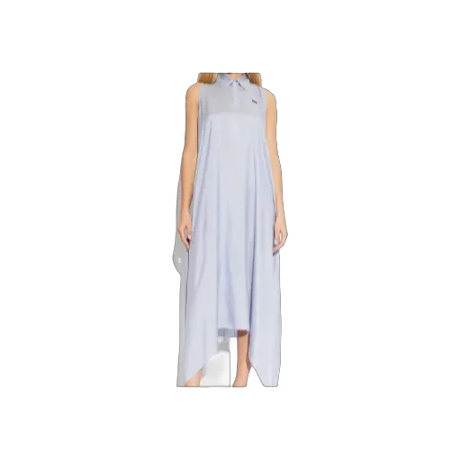 Vetements Collared Sleeveless Shirt Dress