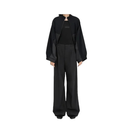 Mm6 Maison Margiela High-Neck Zipped Colour-Block Jacket