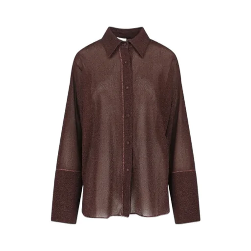 OsÉRee Lumiere Giltter Button-Up Shirt
