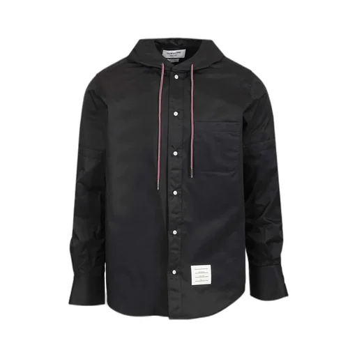 Thom Browne Drawstring Hooded Armband Shirt