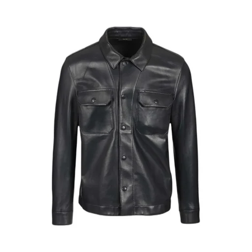 Tom Ford	Long-Sleeved Buttoned Leather Jacket