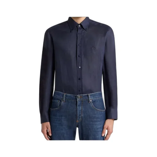 Etro Logo Embroidered Regular Fit Shirt