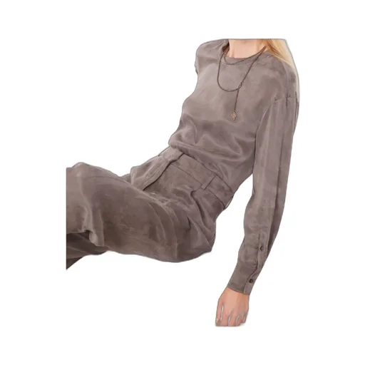 Rimy Buttoned Long-Sleeve Top