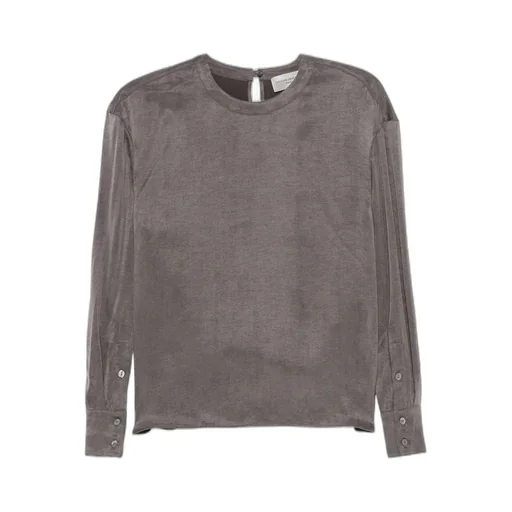 Rimy Buttoned Long-Sleeve Top