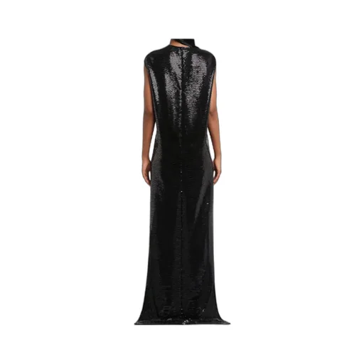 Sequin-Embellished Asymmetric Dress
