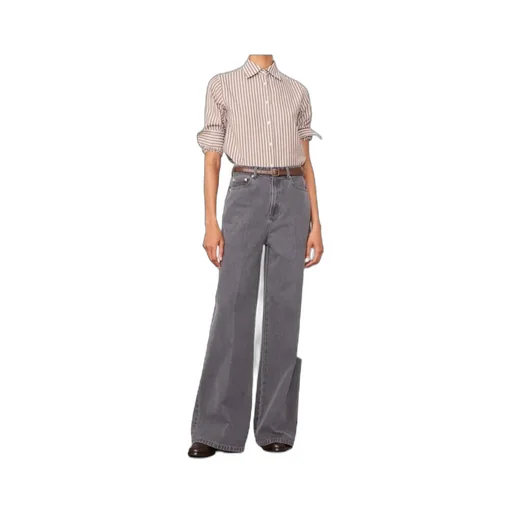 Wide-Leg High-Waisted Jeans