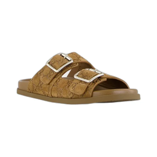Gg Monogram Double Buckle Sandals