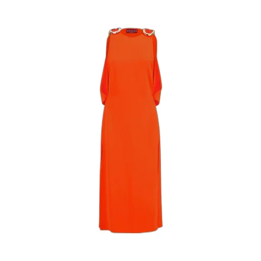 Bamboo-Detail Midi Dress