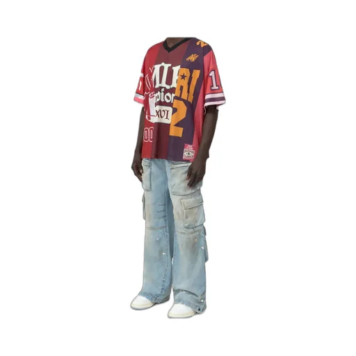 Drawstring-Fastening Cargo Jeans