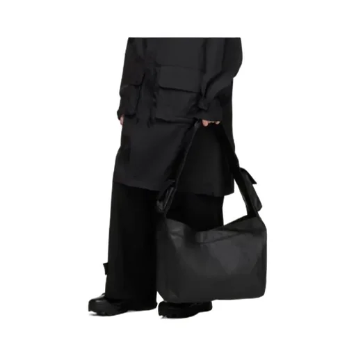 Large Newspaper Flap-Pocket Tote Bag
