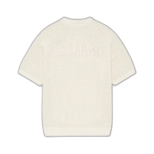 Open-Knit Short-Sleeve T-Shirt