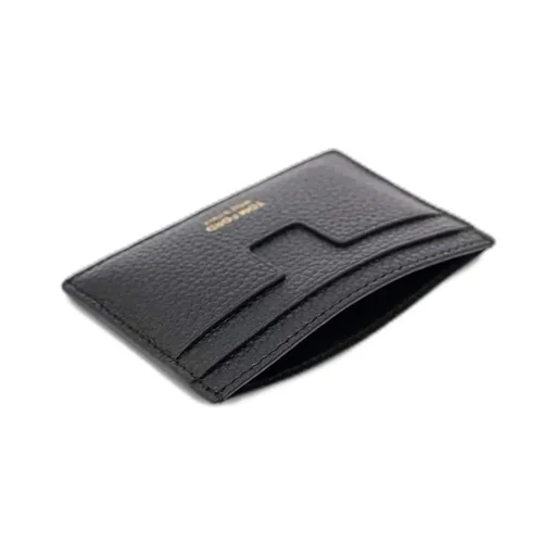 Soft Grain Leather T Line Classic Card Holder