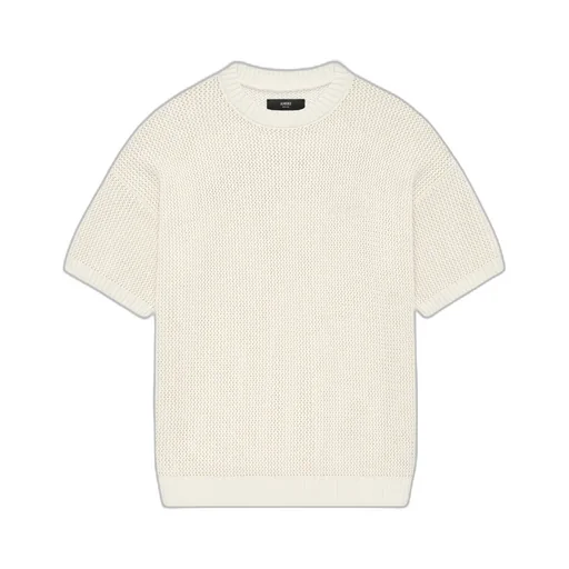 Open-Knit Short-Sleeve T-Shirt