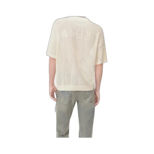 Open-Knit Short-Sleeve T-Shirt