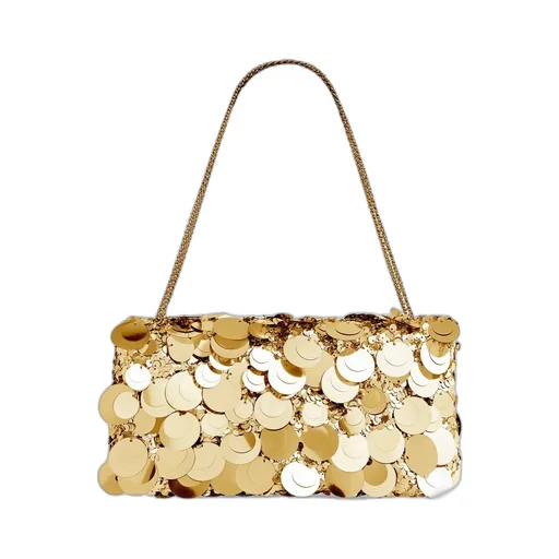 Sequin-Embroidered Baguette Bag