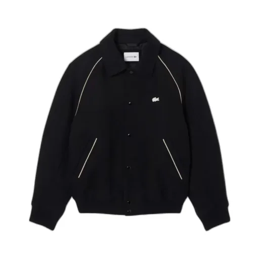 Badge Accent Wool Varsity Jacket