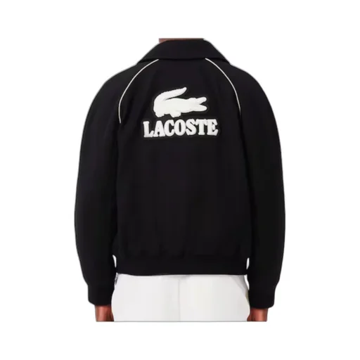 Badge Accent Wool Varsity Jacket