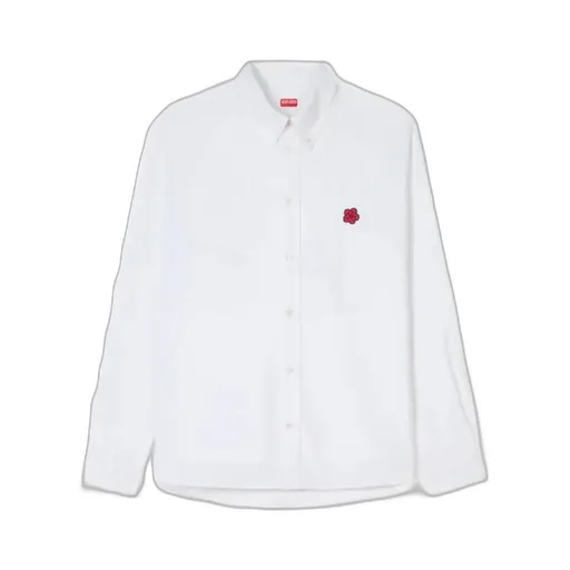 Embroidered Casual Shirt In Cotton Oxford Boke Flower