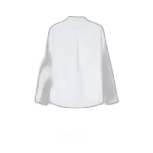Embroidered Casual Shirt In Cotton Oxford Boke Flower