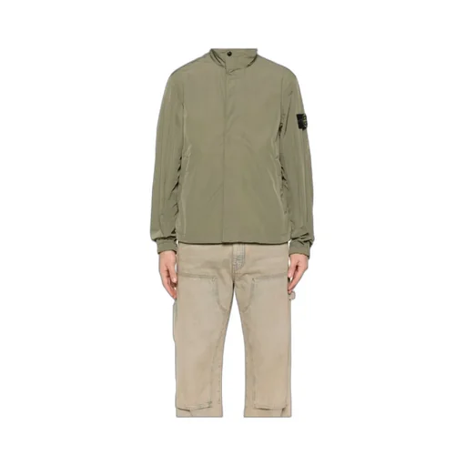 Stone Island Logo Patch High Neck Jacket