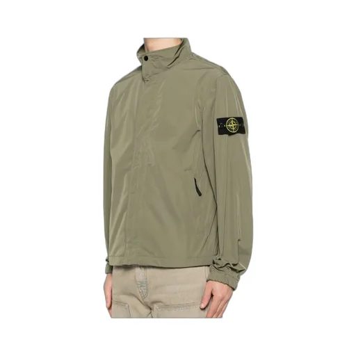 Stone Island Logo Patch High Neck Jacket